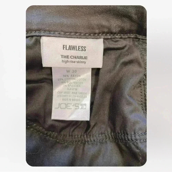Joe’s Jeans Flawless The Charlie High Rise Skinny Dani  Black Distressed Size 30 - Picture 14 of 15